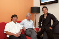 The main players: (from left) Goh, Ho and Tan. Photo by Haris Hassan